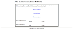 Desktop Screenshot of library.untraveledroad.com